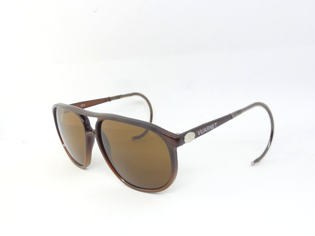 VUARNET 3117 BLACK  117  VINTAGE  80S SUNGLASSES  PX 5000 CABLE HOOK TEMPLE