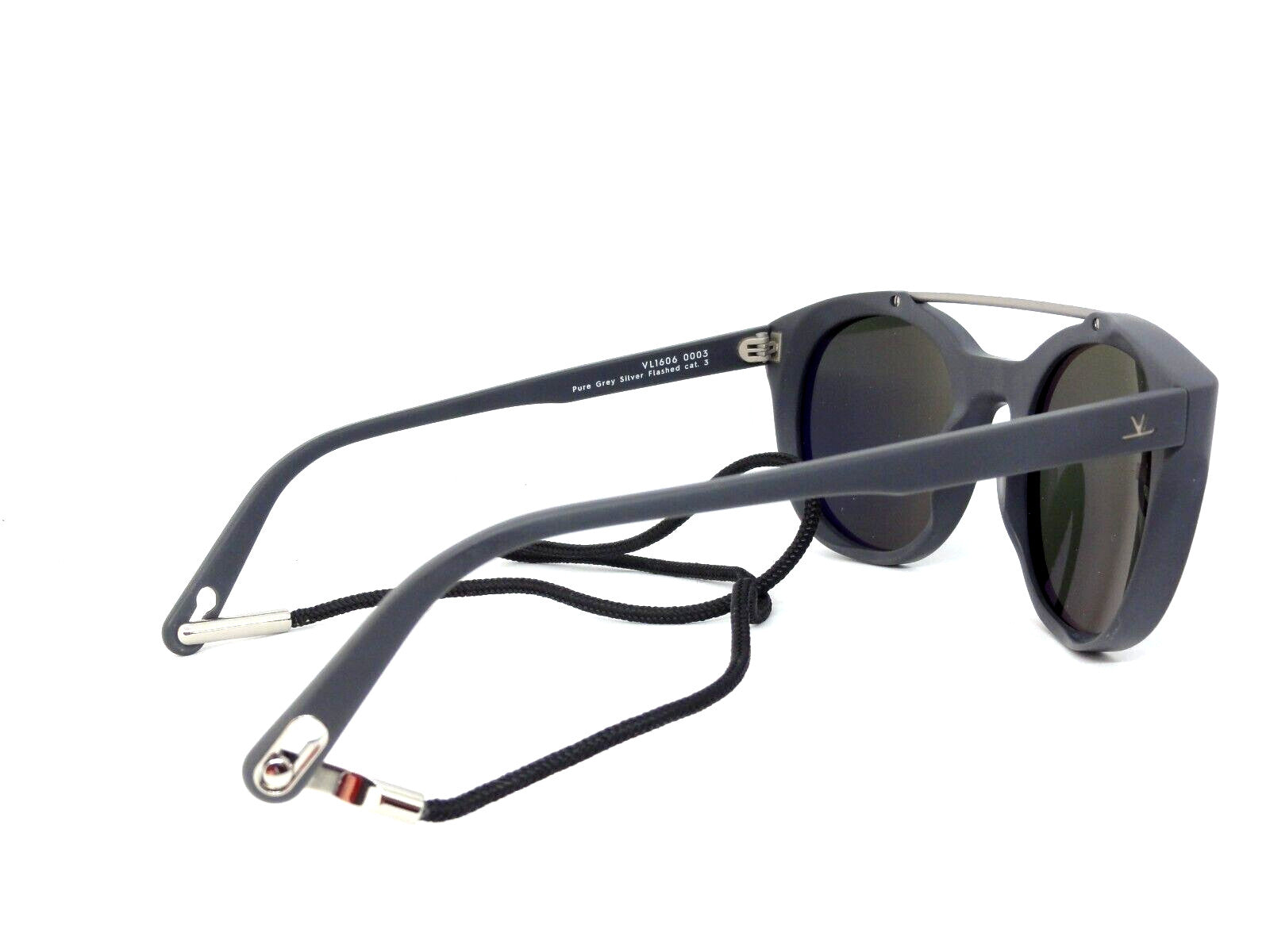 VUARNET  SUNGLASSES VL 1606 0003 1123  PX 3000 PURE GREY SILVER FLASH  + CORD