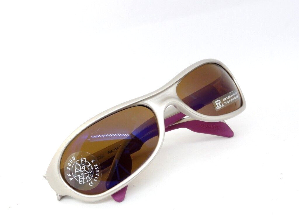 VUARNET SUNGLASSES  2114 114  PX 2000 MINERAL PURE BROWN PURPLE MIRROR FLASH