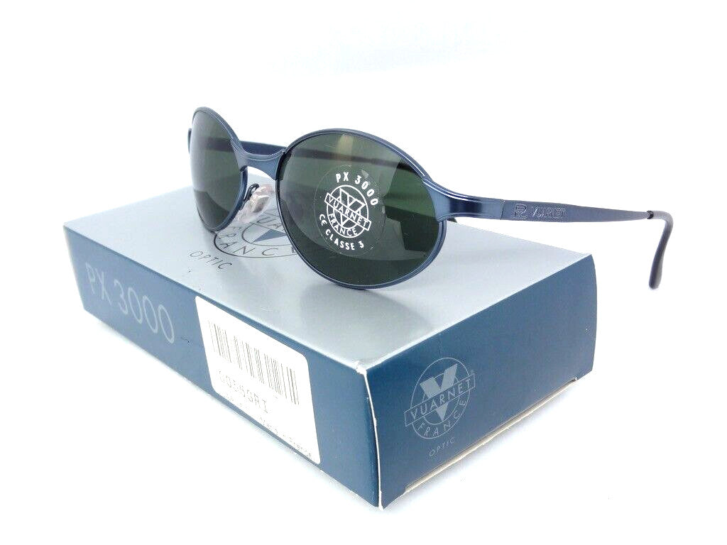 VUARNET 055 3055 GREY BLUE VINTAGE SUNGLASSES 90S PX 3000  FRANCE NEW IN BOX