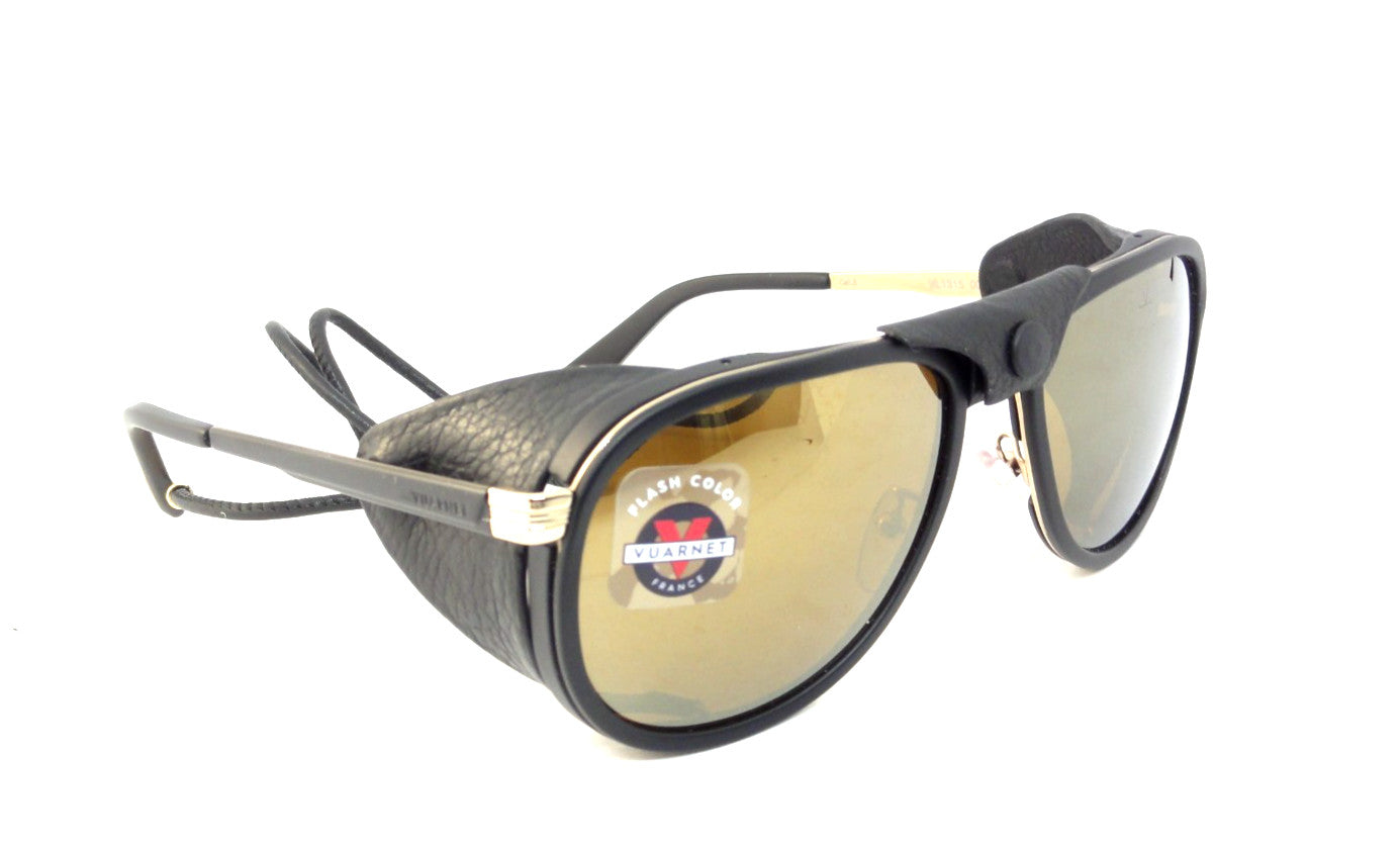 VUARNET VL 1315 0008 2124  GLACIER SUNGLASSES PURE BROWN GOLD FLASH MINERAL LENS