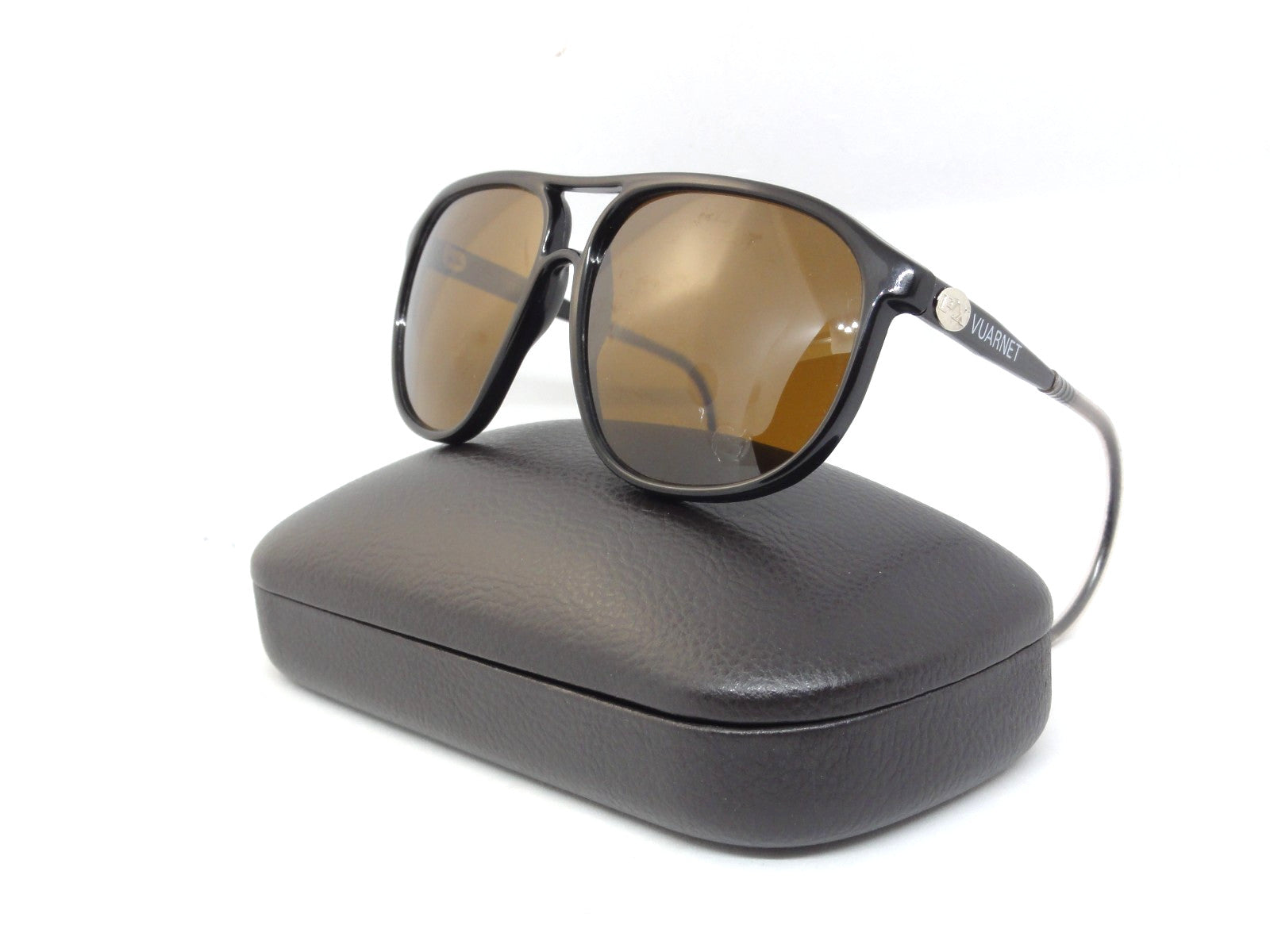 VUARNET 3117 BLACK  117  VINTAGE  80S SUNGLASSES  PX 2000 CABLE HOOK TEMPLE