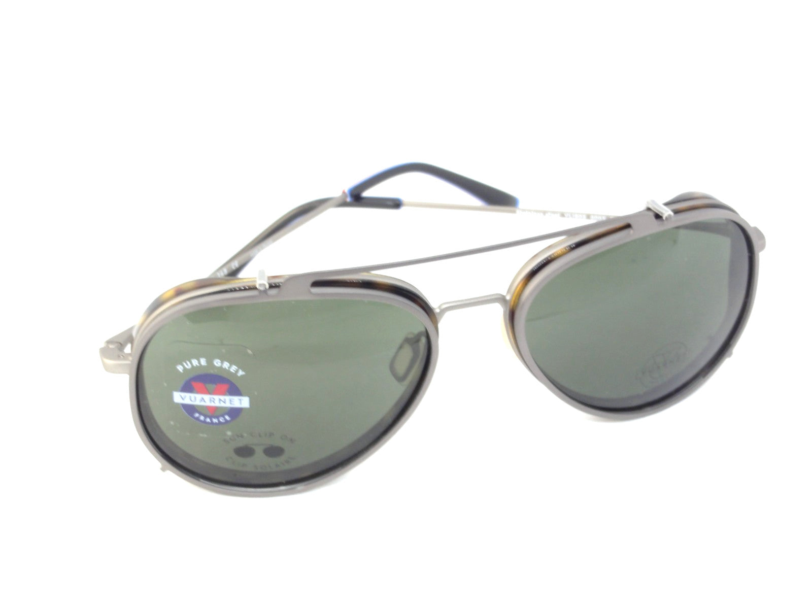 RARE 2 IN 1  VUARNET VL 1805 0003 PURE GREY  CLIP ON  SUNGLASSES + OPTICAL FRAME