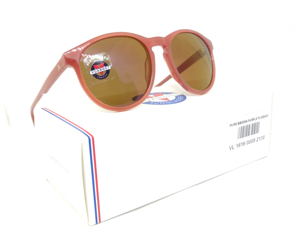 VUARNET VL 1616 0005 2130  PX 2000 PURE BROWN NEW SUNGLASSES  GLASS FLASHED LENS