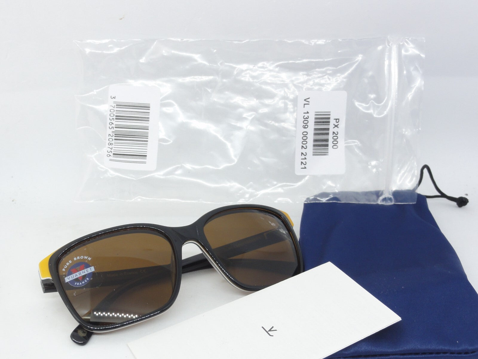 VUARNET VL 1309 0002 2121 PX 2000 PURE BROWN NEW SUNGLASSES  GLASS  FRANCE