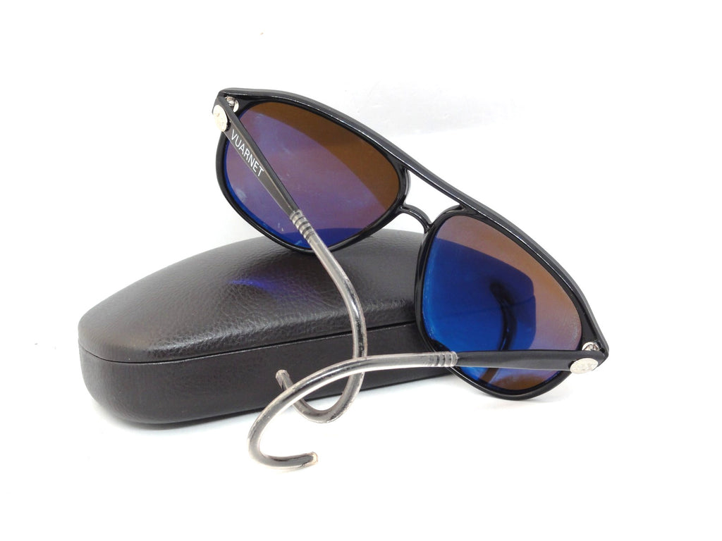 VUARNET 3117 BLACK  117  VINTAGE  80S SUNGLASSES  PX 2000 CABLE HOOK TEMPLE