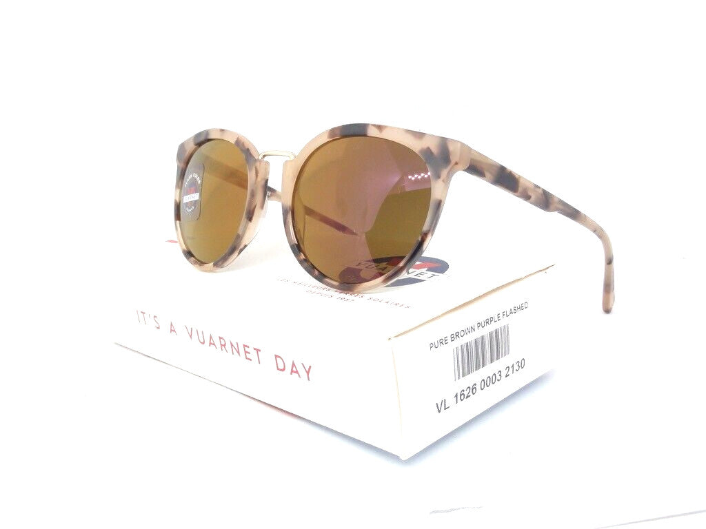 VUARNET SUNGLASSES VL 1626 0003 2130 CABLE CAR  PURE BROWN PURPLE FLASH