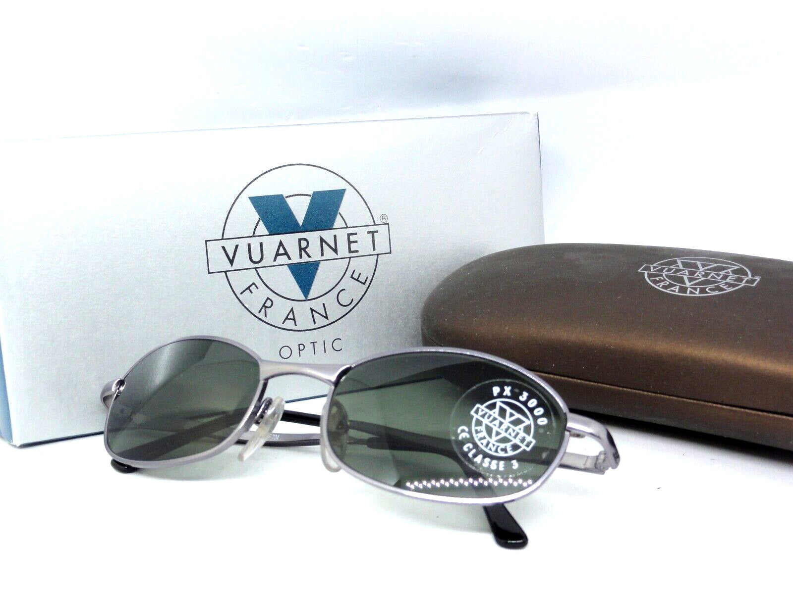 VUARNET 704 3704 GREY VINTAGE SUNGLASSES 90S PX 3000  FRANCE NEW IN BOX