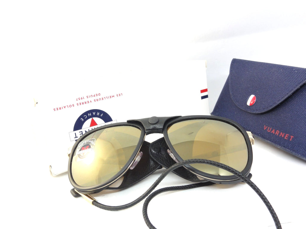 VUARNET VL 1315 0008 2124  GLACIER SUNGLASSES PURE BROWN GOLD FLASH MINERAL LENS