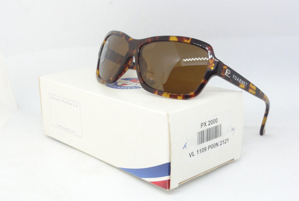 VUARNET VL 1109 P00N 2121 PX 2000 PURE BROWN NEW SUNGLASSES  GLASS  FRANCE