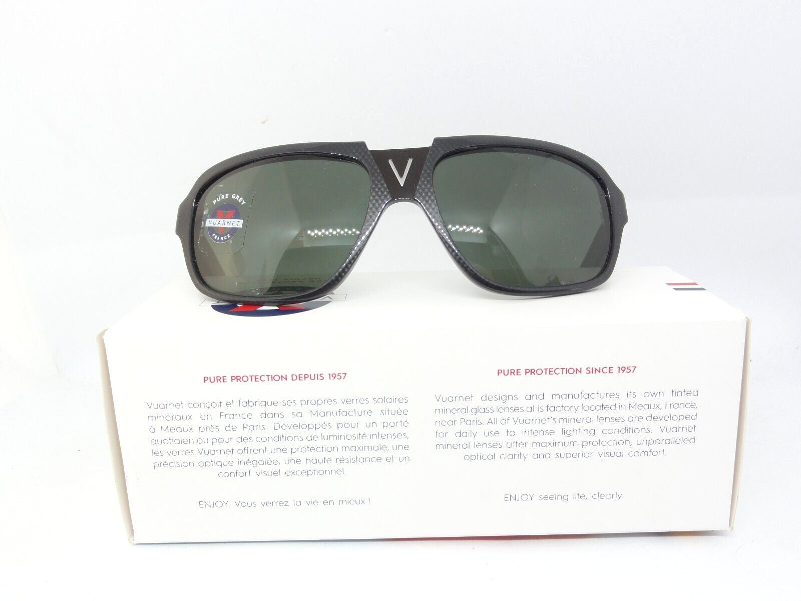 VUARNET VL 1105 P00P CARBON PX 3000 PURE GREY NEW SUNGLASSES