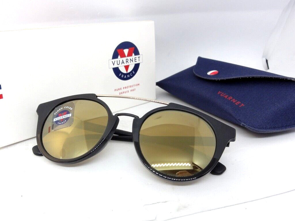 VUARNET SUNGLASSES VL 1602 0001 2124  CABLE CAR PURE BROWN GOLD FLASH
