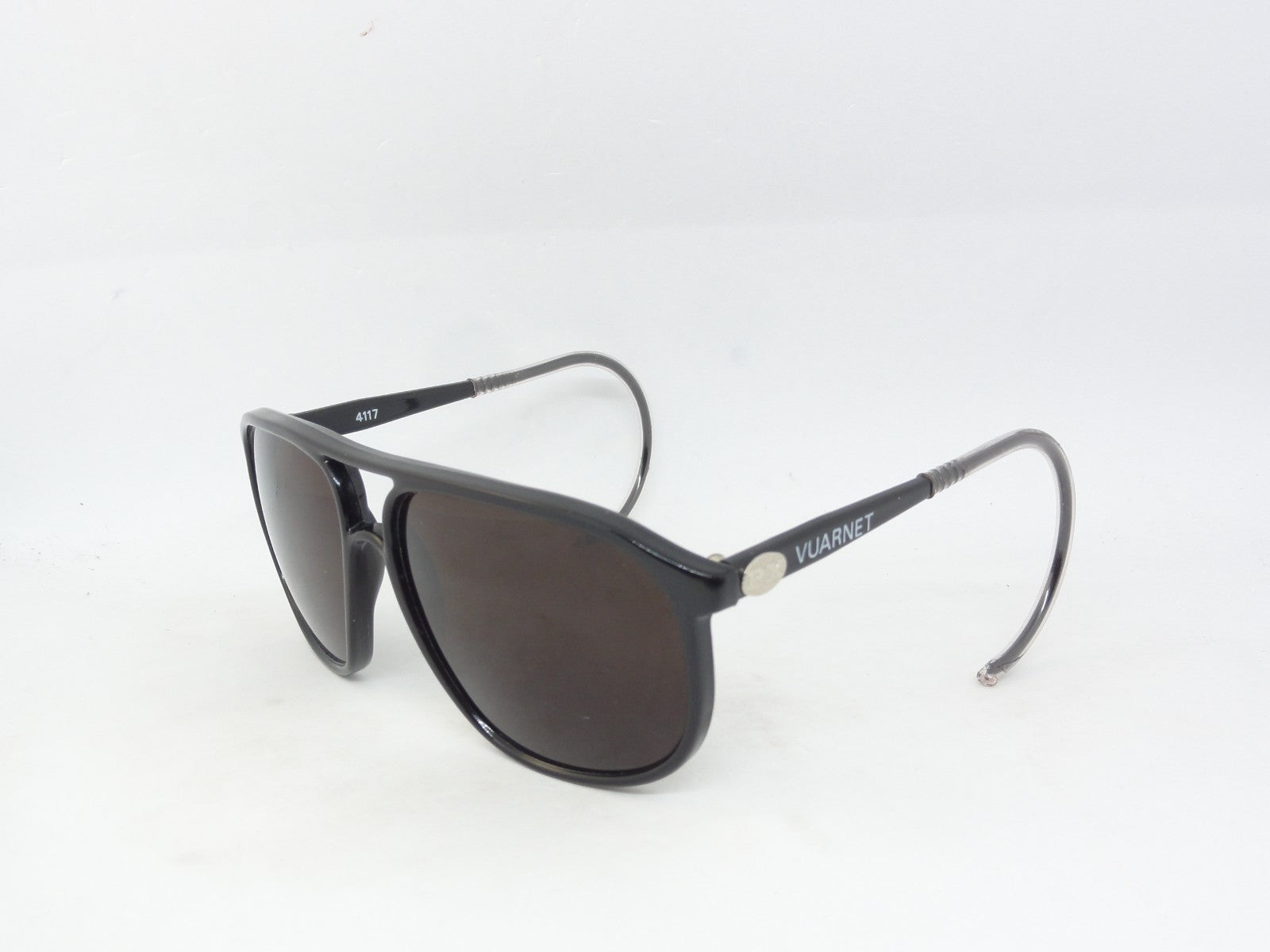 VUARNET 3117 BLACK  117  VINTAGE  80S SUNGLASSES  PX 5000 CABLE HOOK TEMPLE