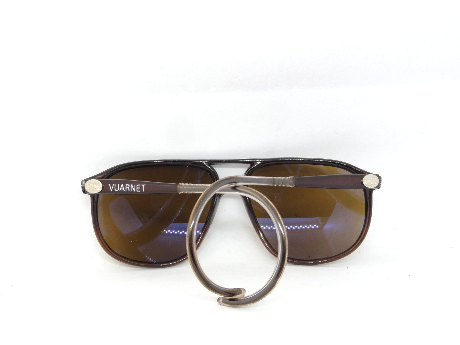 VUARNET 3117 BROWN  117  VINTAGE  80S SUNGLASSES  PX 2000 CABLE HOOK TEMPLE