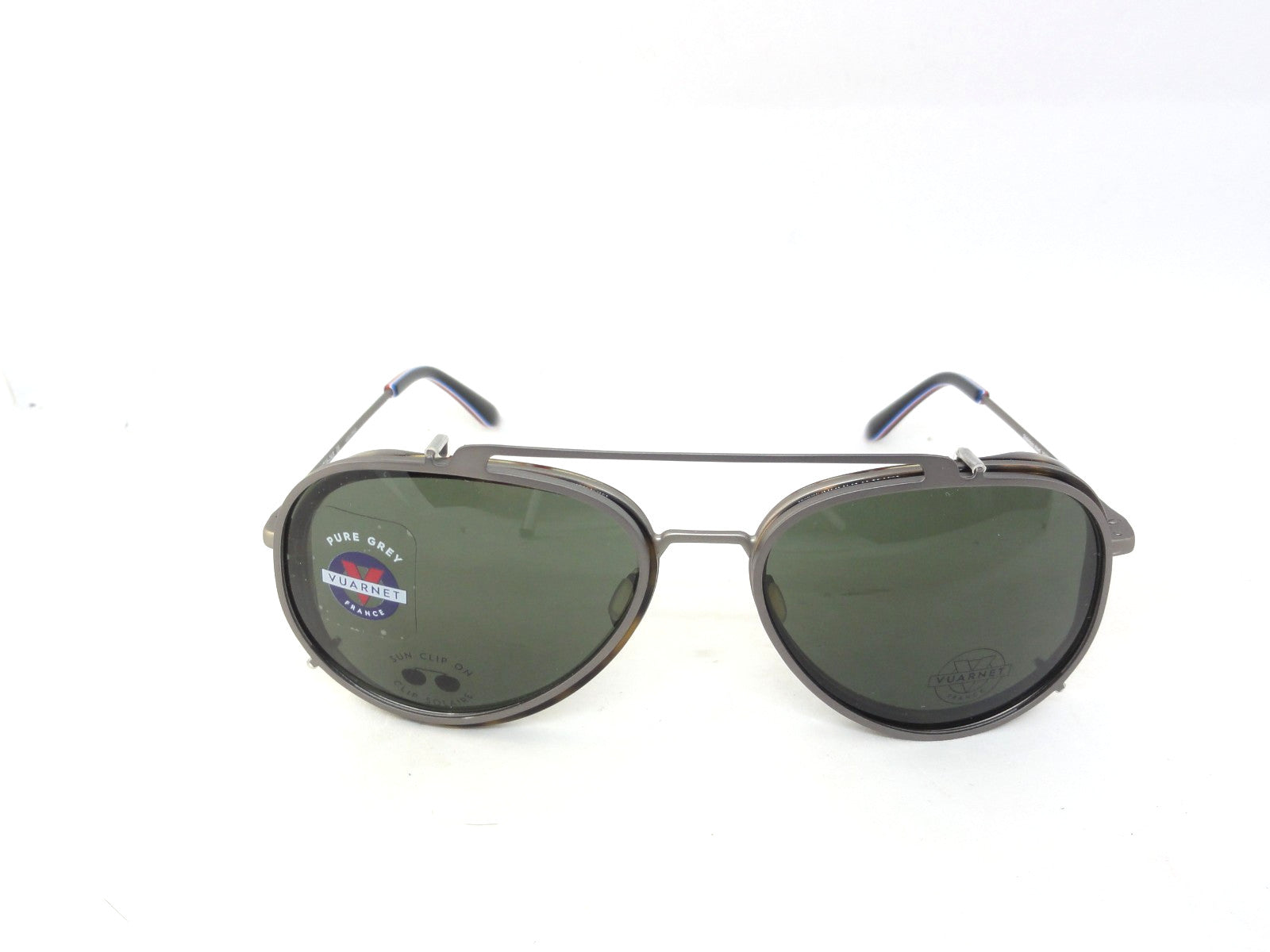 RARE 2 IN 1  VUARNET VL 1805 0003 PURE GREY  CLIP ON  SUNGLASSES + OPTICAL FRAME