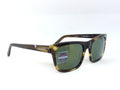VUARNET SUNGLASSES  VL 2002 0004 1128 DISTRICT MINERAL LENS GREEN FLASH