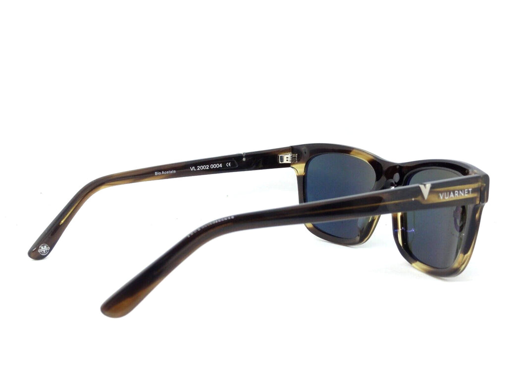VUARNET SUNGLASSES  VL 2002 0004 1128 DISTRICT MINERAL LENS GREEN FLASH