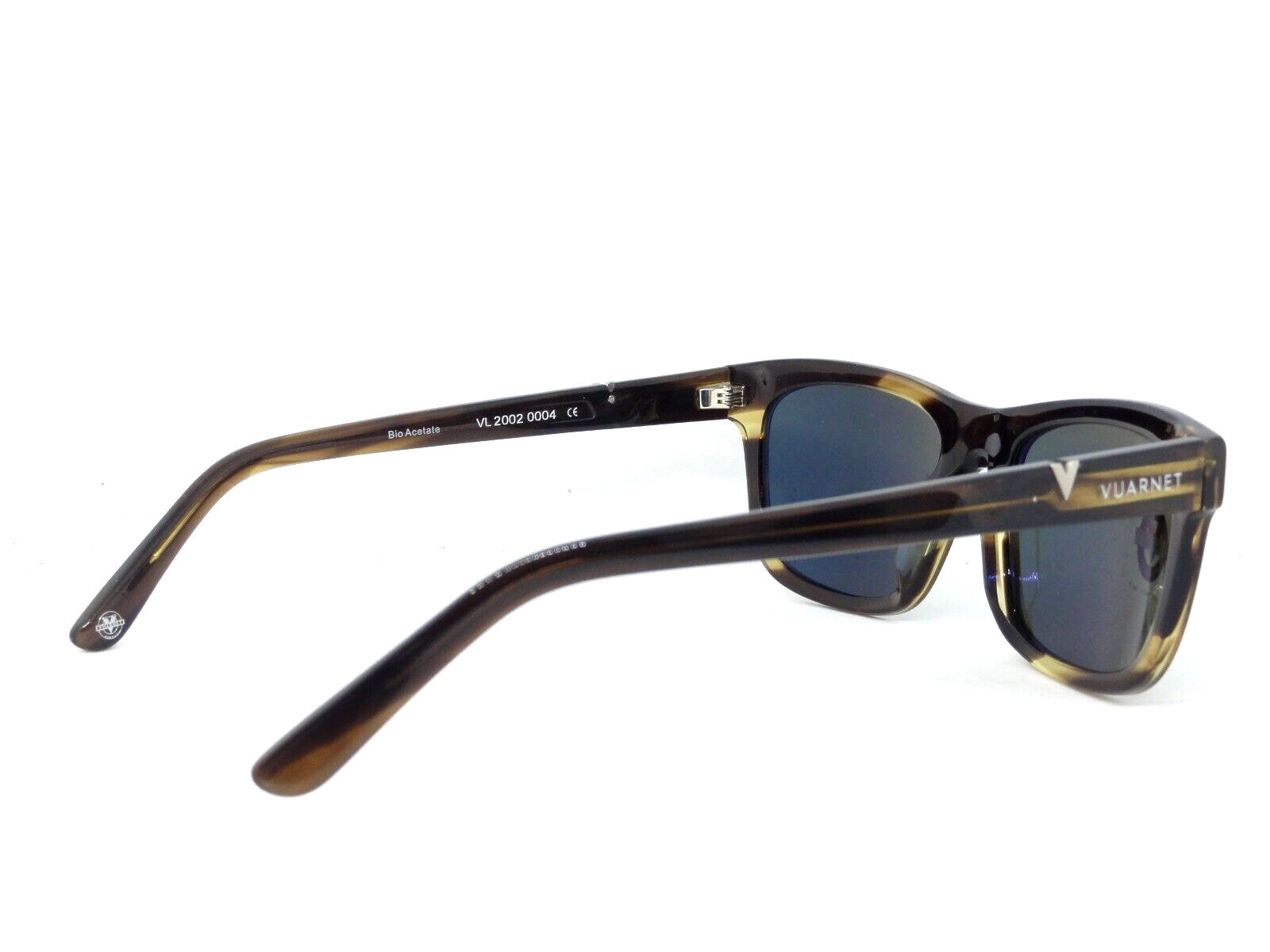 VUARNET SUNGLASSES  VL 2002 0004 1128 DISTRICT MINERAL LENS GREEN FLASH