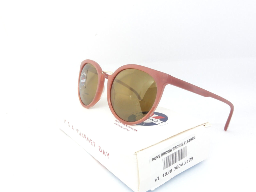 VUARNET SUNGLASSES VL 1626 0004 2129 CABLE CAR  PURE BROWN PURPLE FLASH