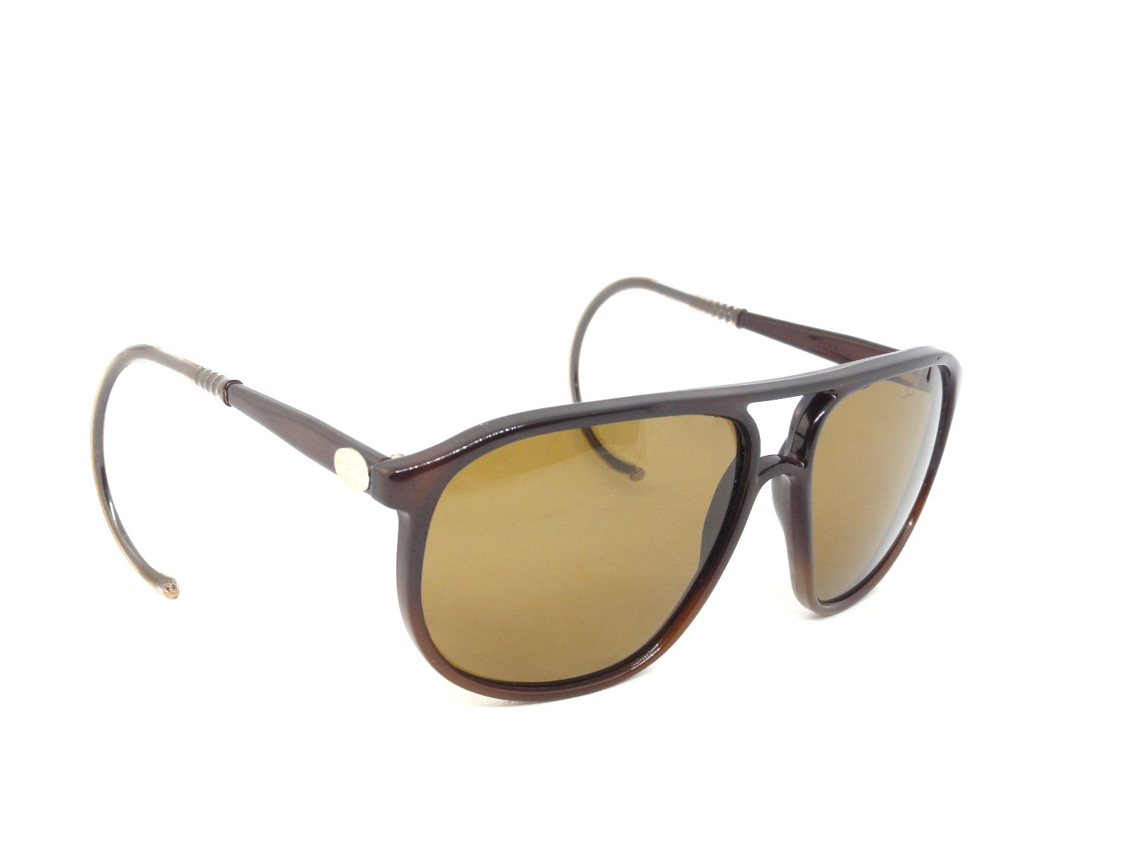 VUARNET 3117 BROWN  117  VINTAGE  80S SUNGLASSES  PX 2000 CABLE HOOK TEMPLE
