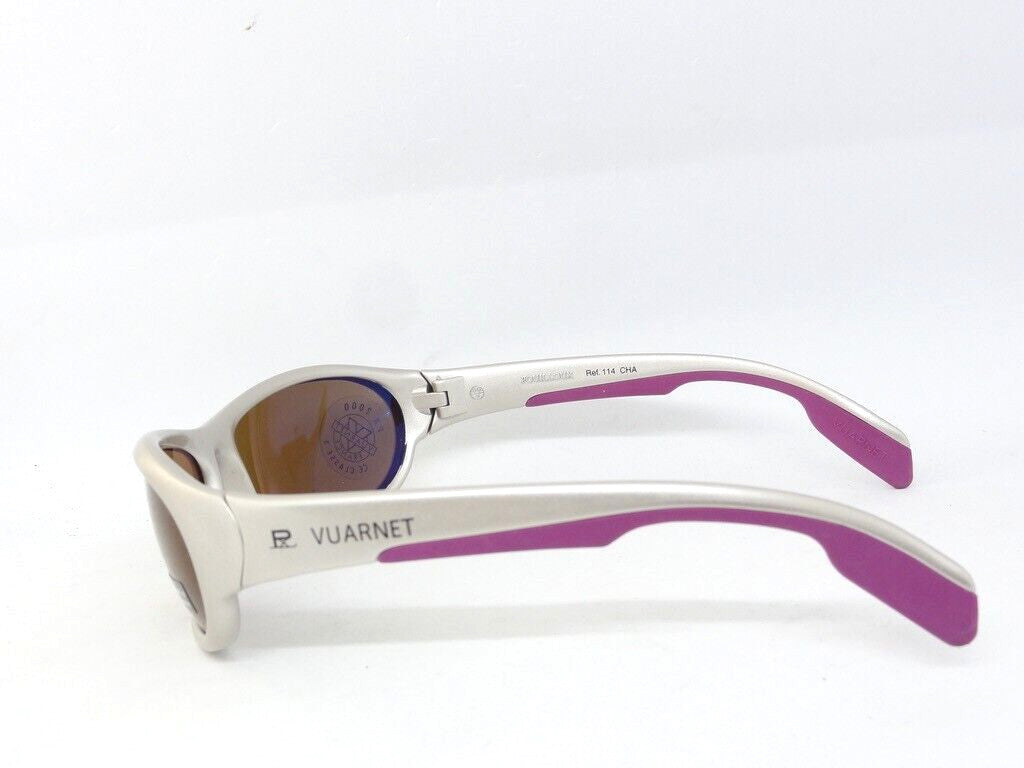 VUARNET SUNGLASSES  2114 114  PX 2000 MINERAL PURE BROWN PURPLE MIRROR FLASH