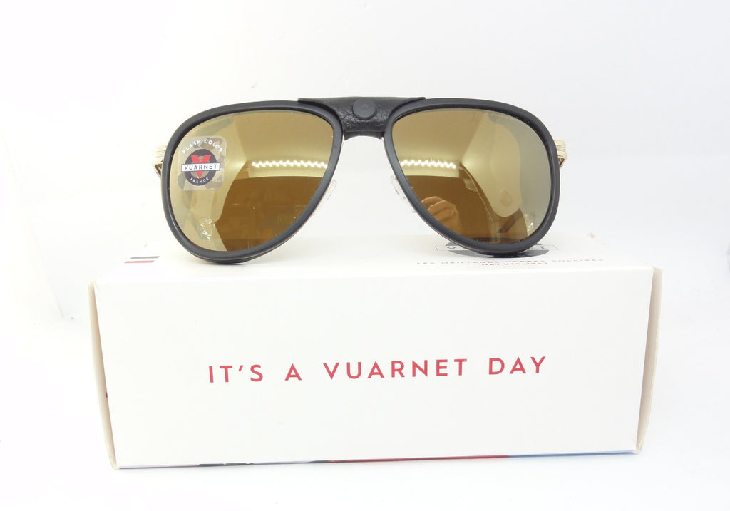 VUARNET VL 1315 0008 2124  GLACIER SUNGLASSES PURE BROWN GOLD FLASH MINERAL LENS