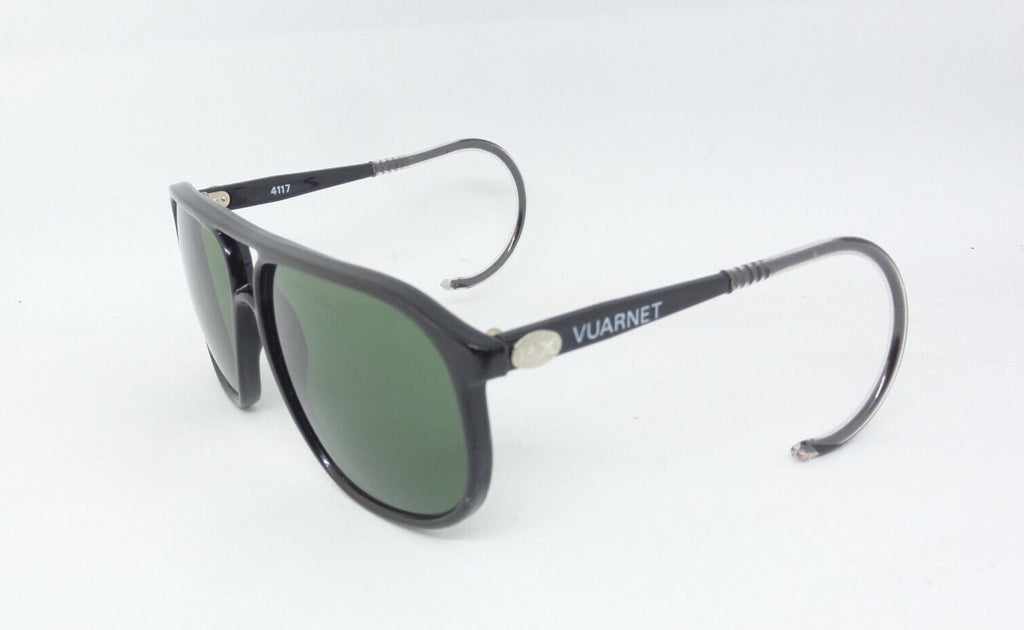 VUARNET 3117 BLACK  117  VINTAGE  80S SUNGLASSES  PX 3000 CABLE HOOK TEMPLES