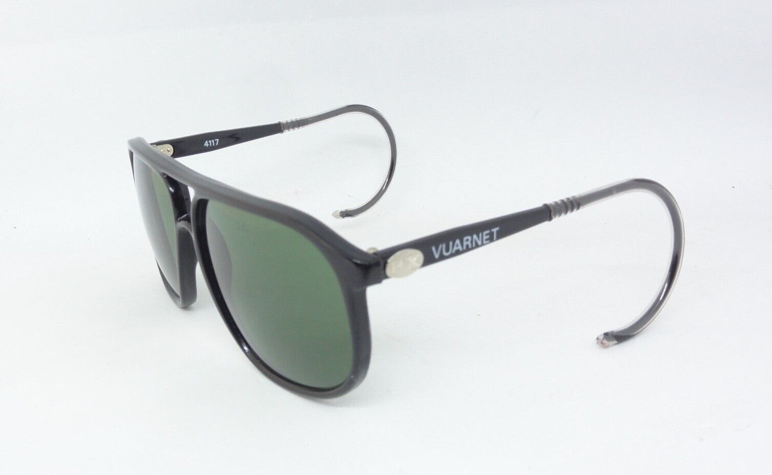 VUARNET 3117 BLACK  117  VINTAGE  80S SUNGLASSES  PX 3000 CABLE HOOK TEMPLES