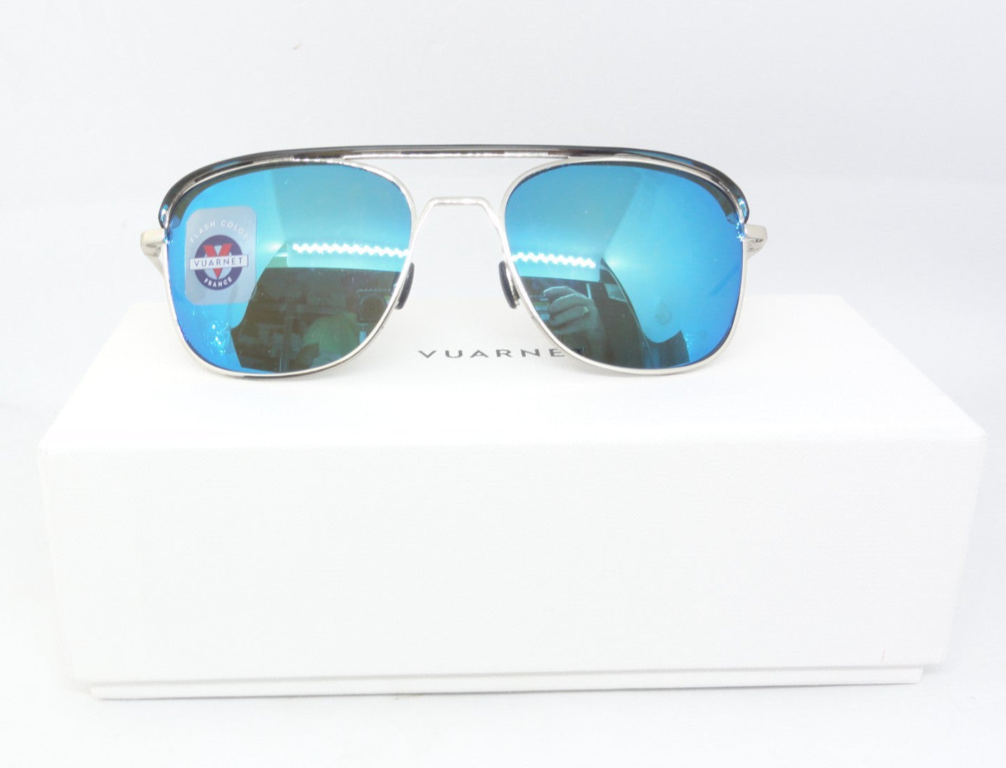 VUARNET VL 1812 0004  1126 CAP  SUNGLASSES PURE GREY BLUE FLASH