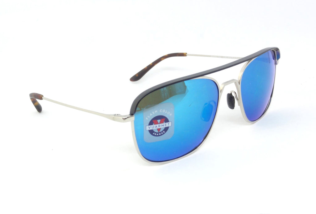VUARNET VL 1812 0004  1126 CAP  SUNGLASSES PURE GREY BLUE FLASH