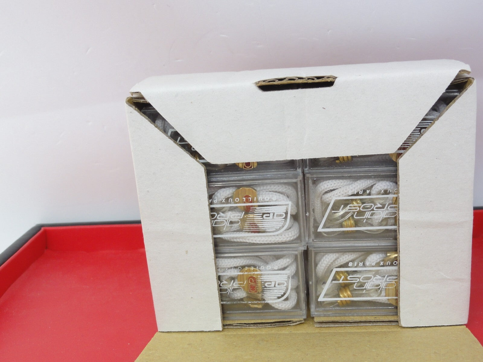 4X  Vintage ALAIN PROST FOR VUARNET  Cord 80S  FOR SUNGLASSES WHITE