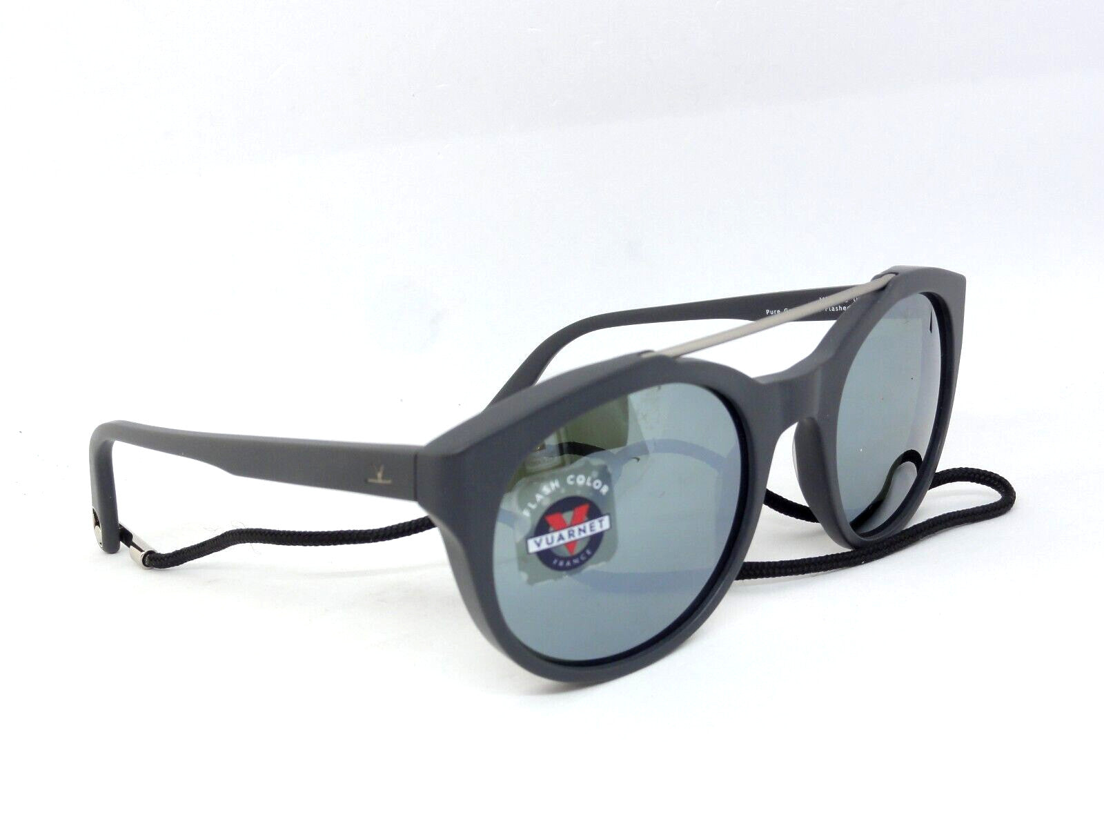 VUARNET  SUNGLASSES VL 1606 0003 1123  PX 3000 PURE GREY SILVER FLASH  + CORD