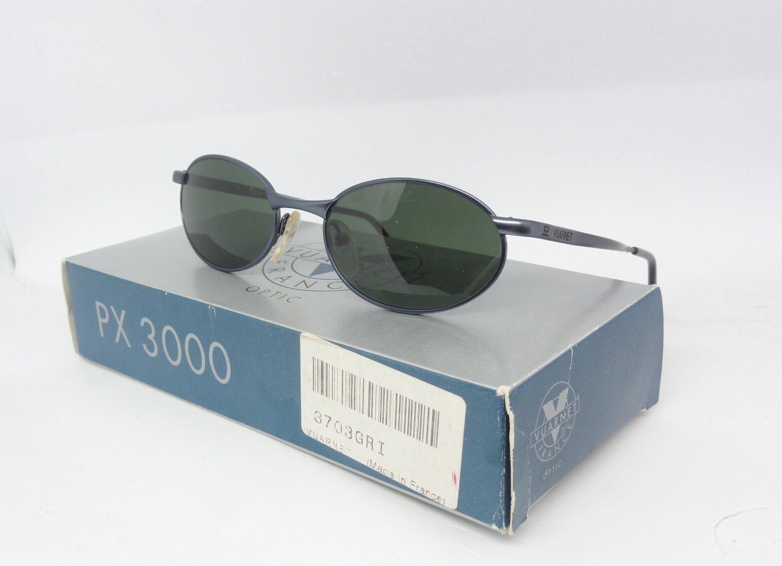 VUARNET 703 3703 GREY VINTAGE SUNGLASSES 90S PX 3000  FRANCE NEW IN BOX