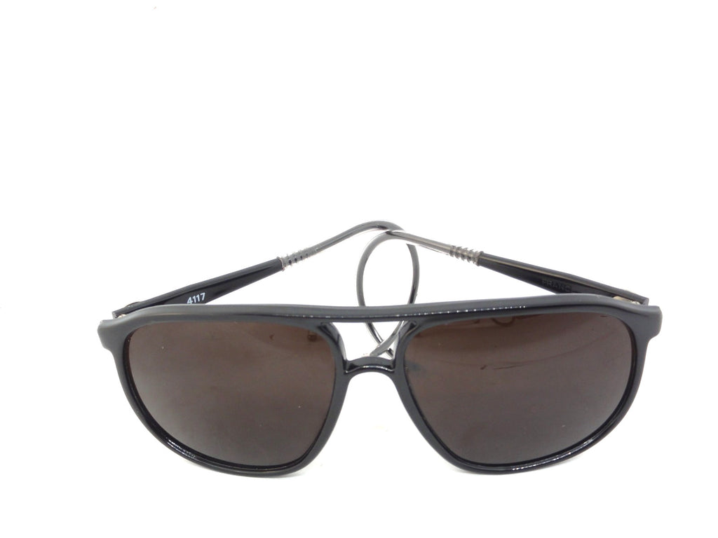 VUARNET 3117 BLACK  117  VINTAGE  80S SUNGLASSES  PX 5000 CABLE HOOK TEMPLE