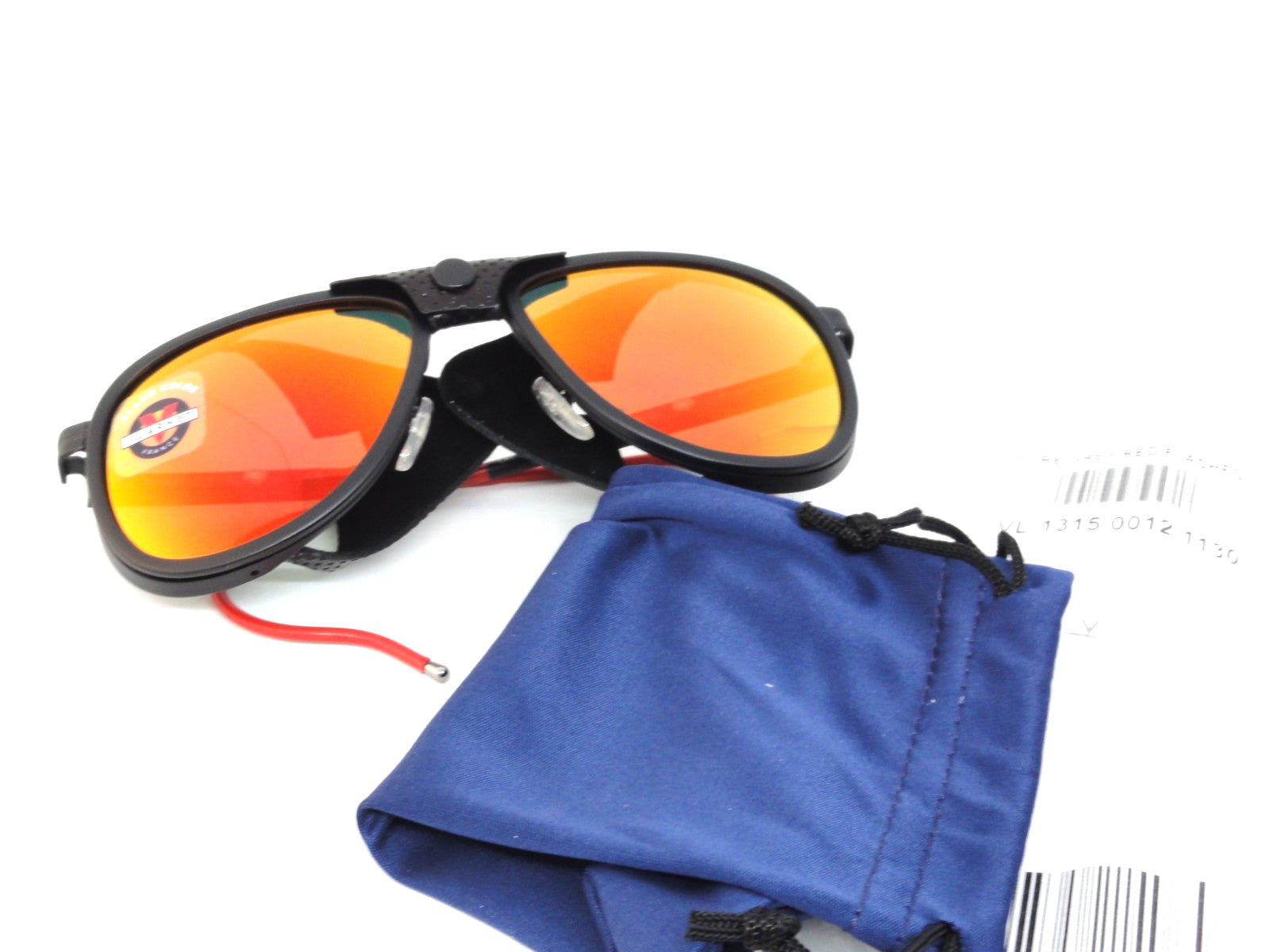 VUARNET VL 1315 0012 1130  GLACIER SUNGLASSES PURE GREY RED  FLASH 1957 EDITION