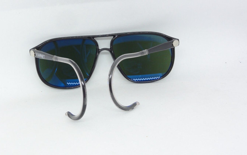 VUARNET 3117 BLACK  117  VINTAGE  80S SUNGLASSES  PX 3000 CABLE HOOK TEMPLES