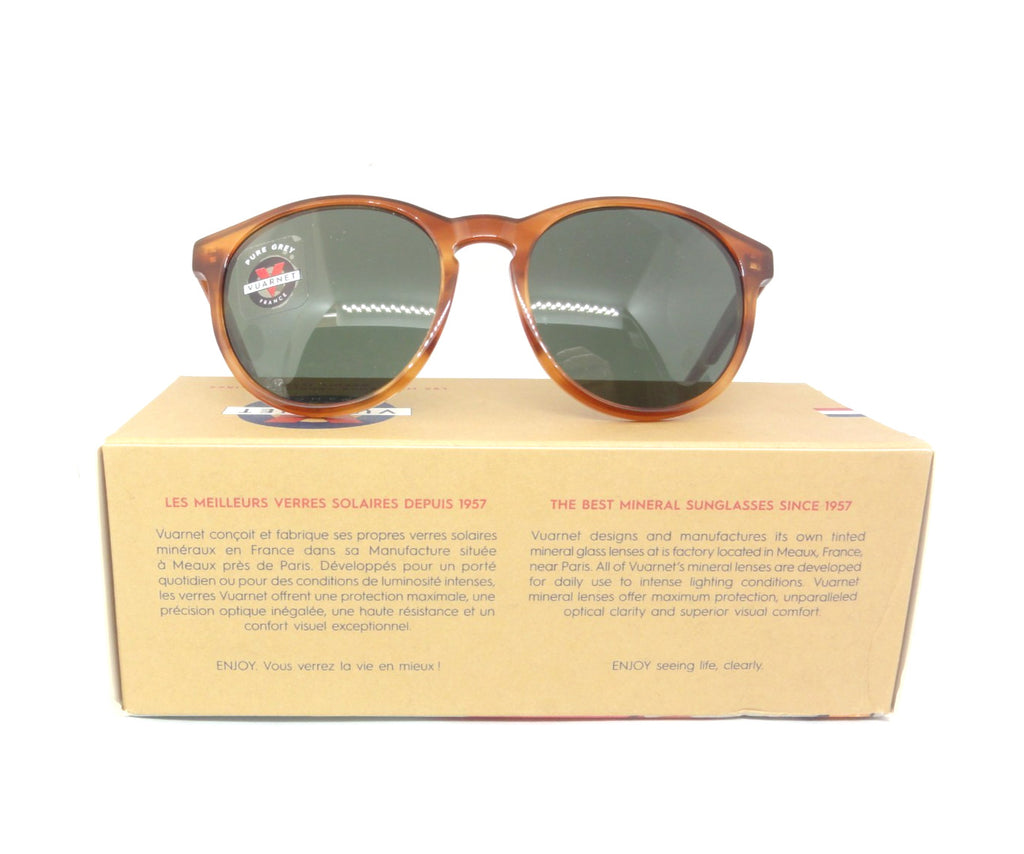 VUARNET SUNGLASSES  VL 1616 0004  1121 SMALL ROUND DISTRICT  PURE GREY MINERAL