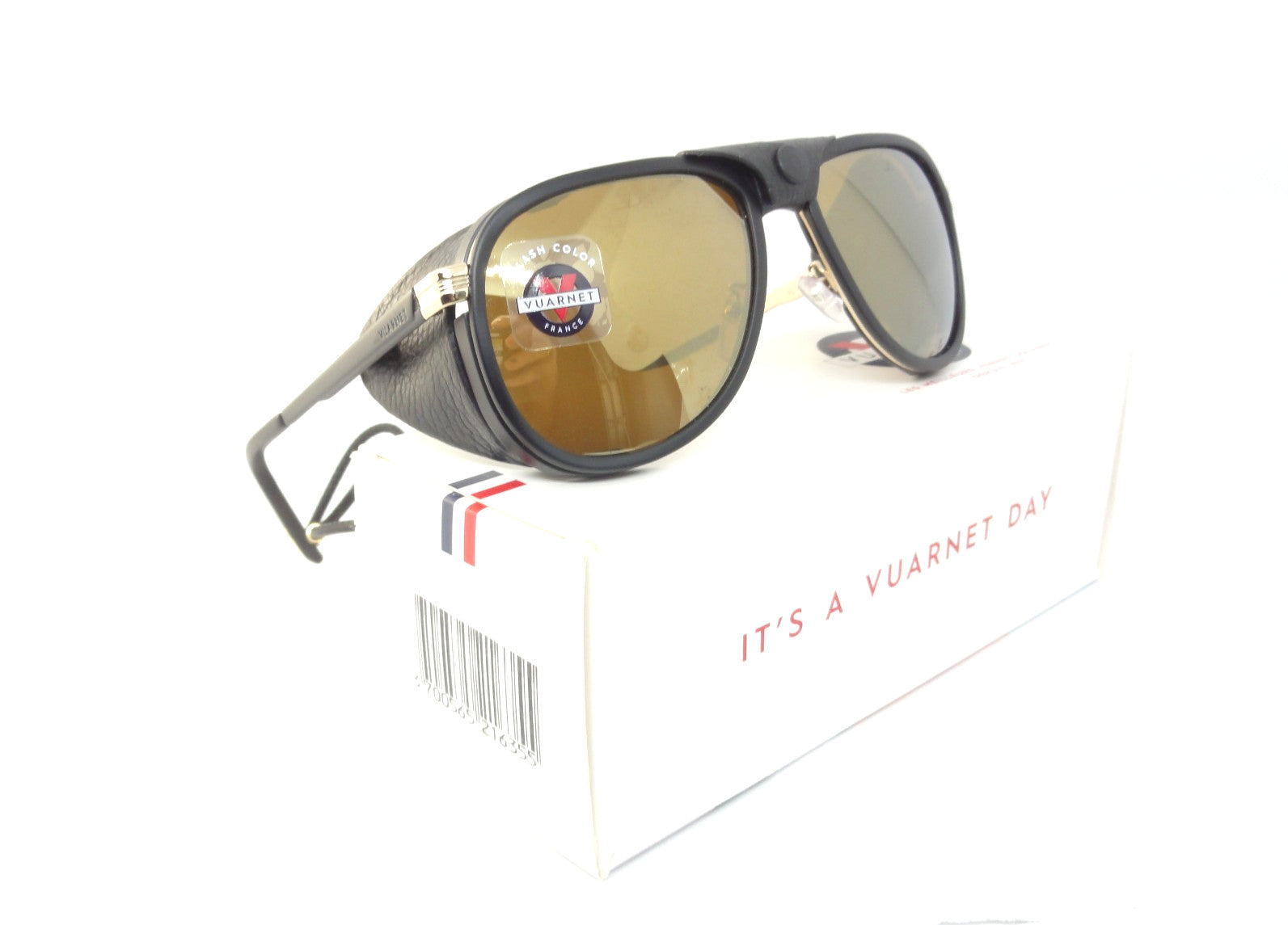 VUARNET VL 1315 0008 2124  GLACIER SUNGLASSES PURE BROWN GOLD FLASH MINERAL LENS