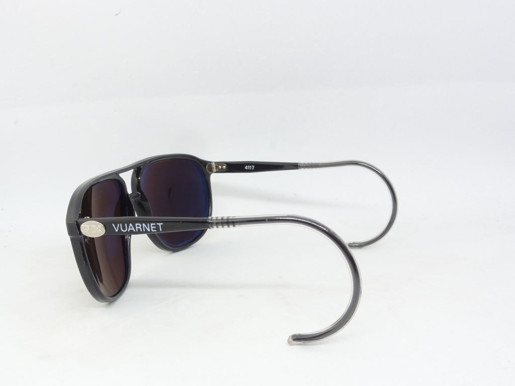 VUARNET 3117 BLACK  117  VINTAGE  80S SUNGLASSES  PX 5000 CABLE HOOK TEMPLE
