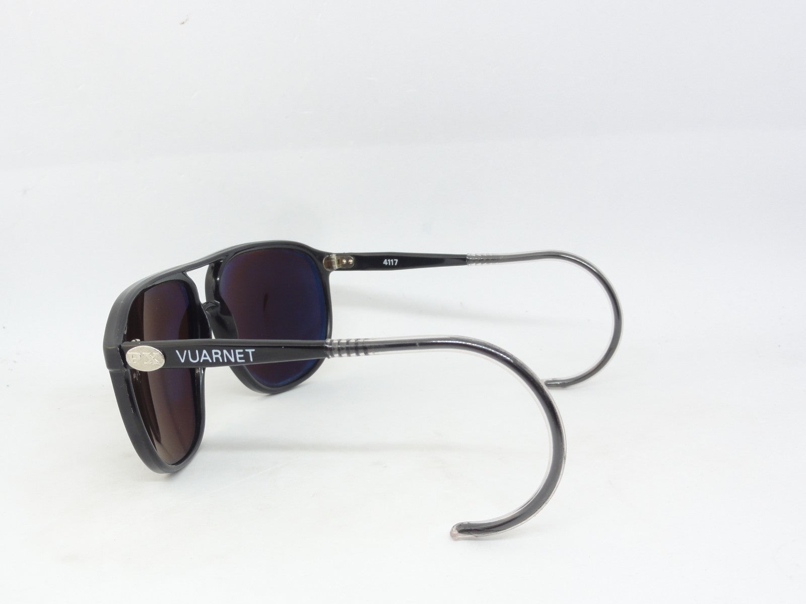 VUARNET 3117 BLACK  117  VINTAGE  80S SUNGLASSES  PX 5000 CABLE HOOK TEMPLE