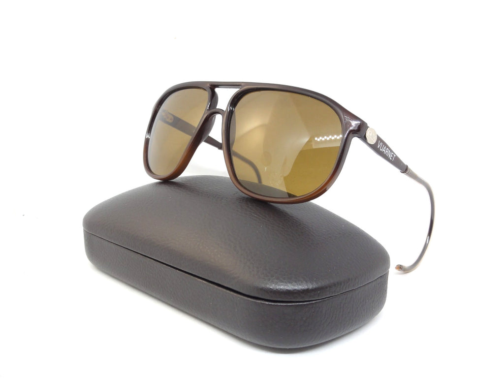 VUARNET 3117 BROWN  117  VINTAGE  80S SUNGLASSES  PX 2000 CABLE HOOK TEMPLE