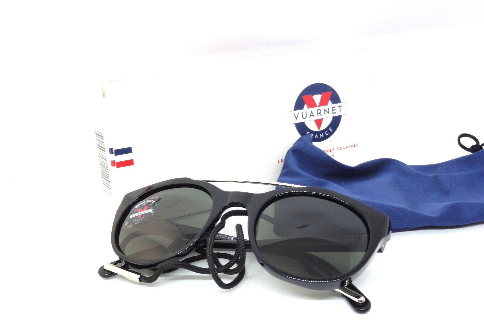 VUARNET  SUNGLASSES VL 1606 0001 1121  PX 3000 PURE GREY + CORD