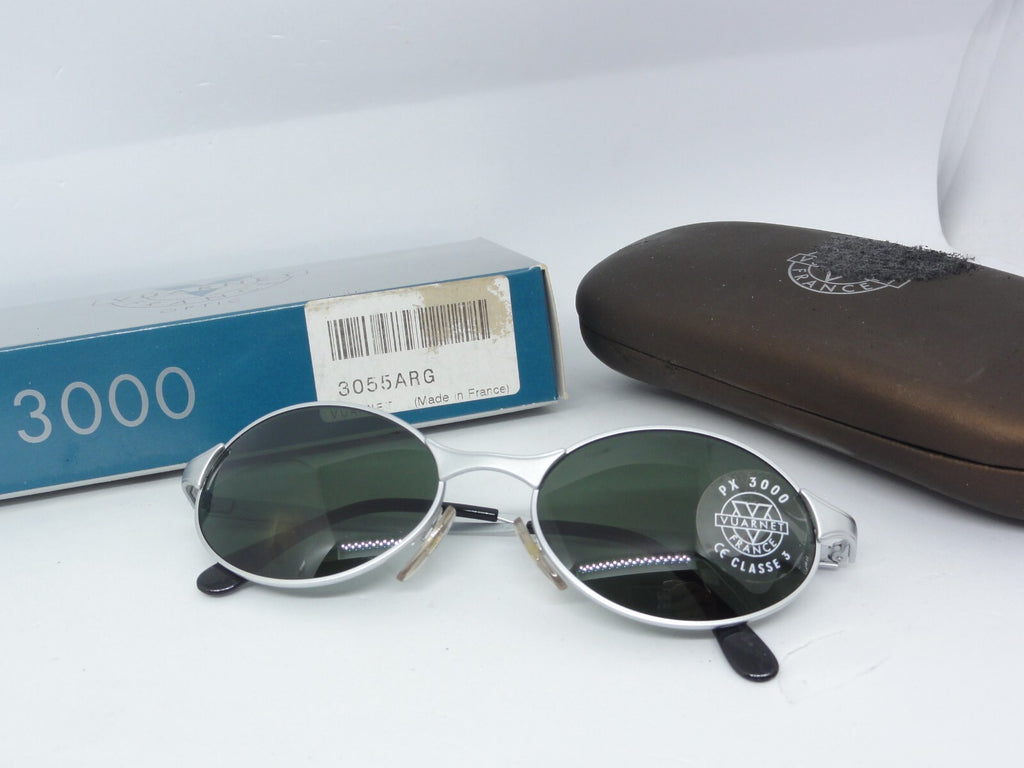 VUARNET 055 3055 SILVER VINTAGE SUNGLASSES 90S PX 3000  FRANCE NEW IN BOX