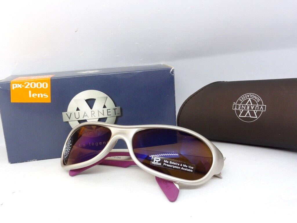 VUARNET SUNGLASSES  2114 114  PX 2000 MINERAL PURE BROWN PURPLE MIRROR FLASH