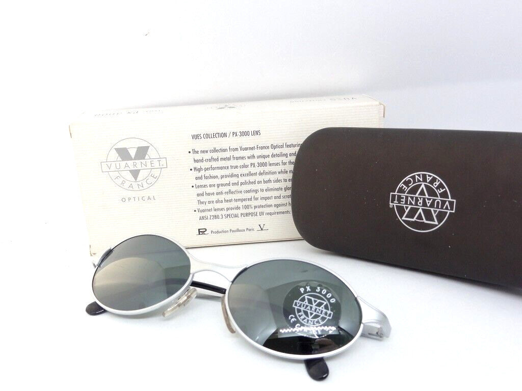 VUARNET 055 3055  VINTAGE SUNGLASSES 90S PX 3000  SILVER FLASH FRANCE NEW IN BOX