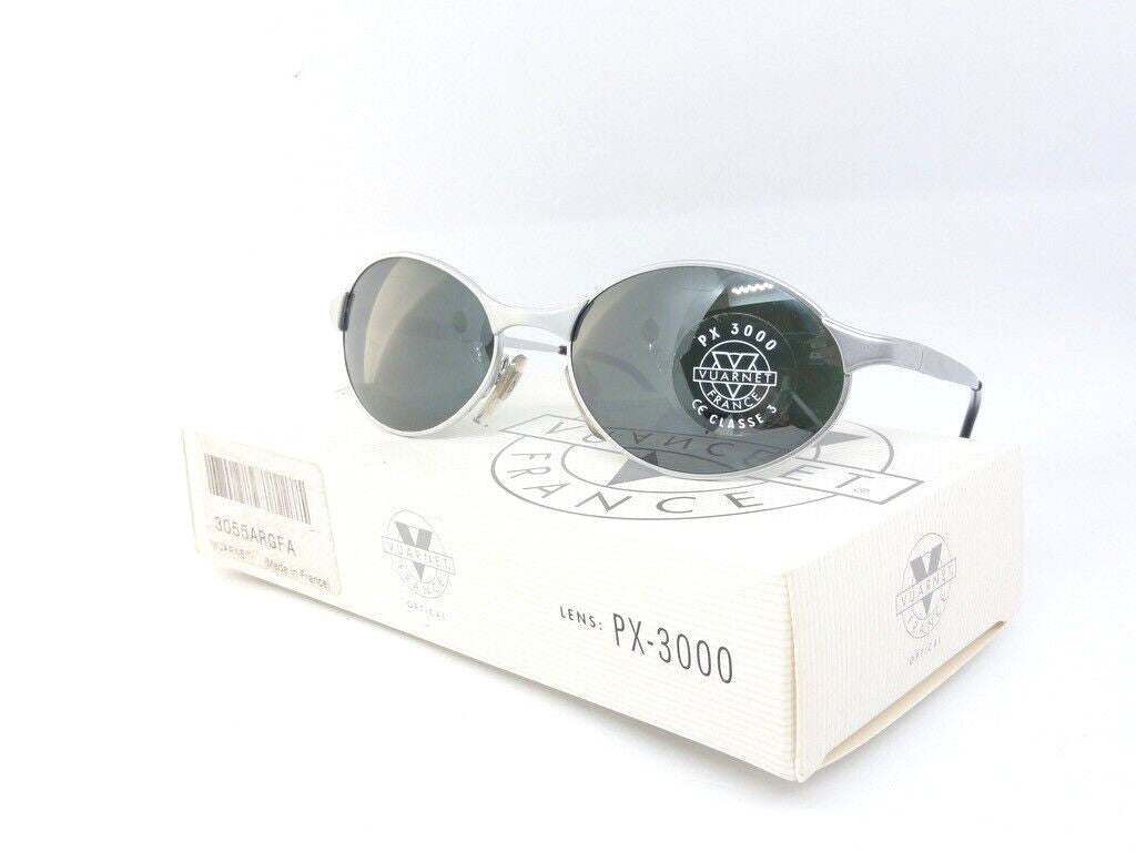 VUARNET 055 3055  VINTAGE SUNGLASSES 90S PX 3000  SILVER FLASH FRANCE NEW IN BOX