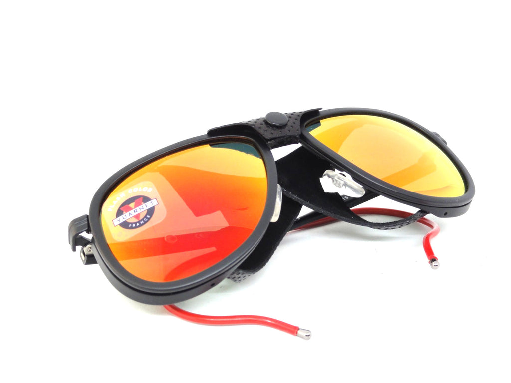 VUARNET VL 1315 0012 1130  GLACIER SUNGLASSES PURE GREY RED  FLASH 1957 EDITION