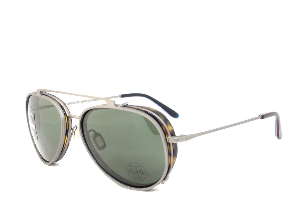 RARE 2 IN 1  VUARNET VL 1805 0003 PURE GREY  CLIP ON  SUNGLASSES + OPTICAL FRAME