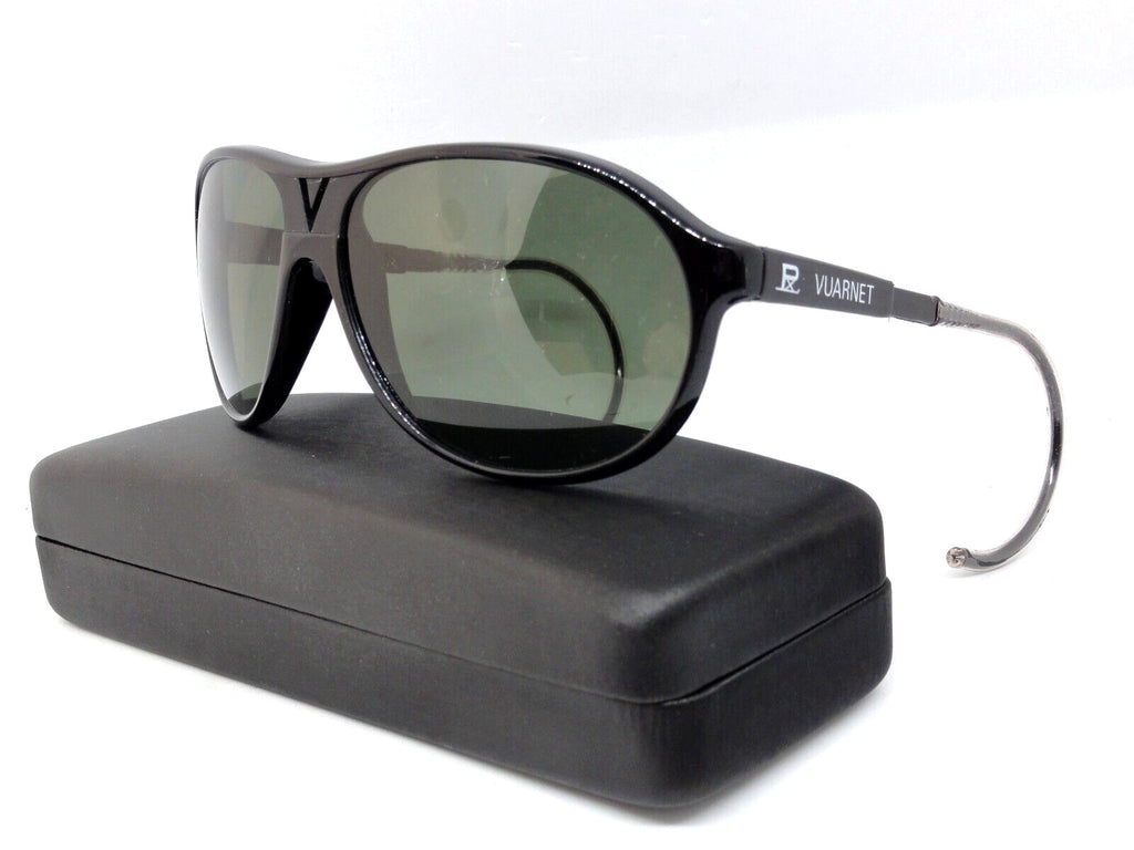 VUARNET  SUNGLASSES 085 BLACK CABLE HOOK  TEMPLE PX 3000 VINTAGE NEW OLD STOCKS