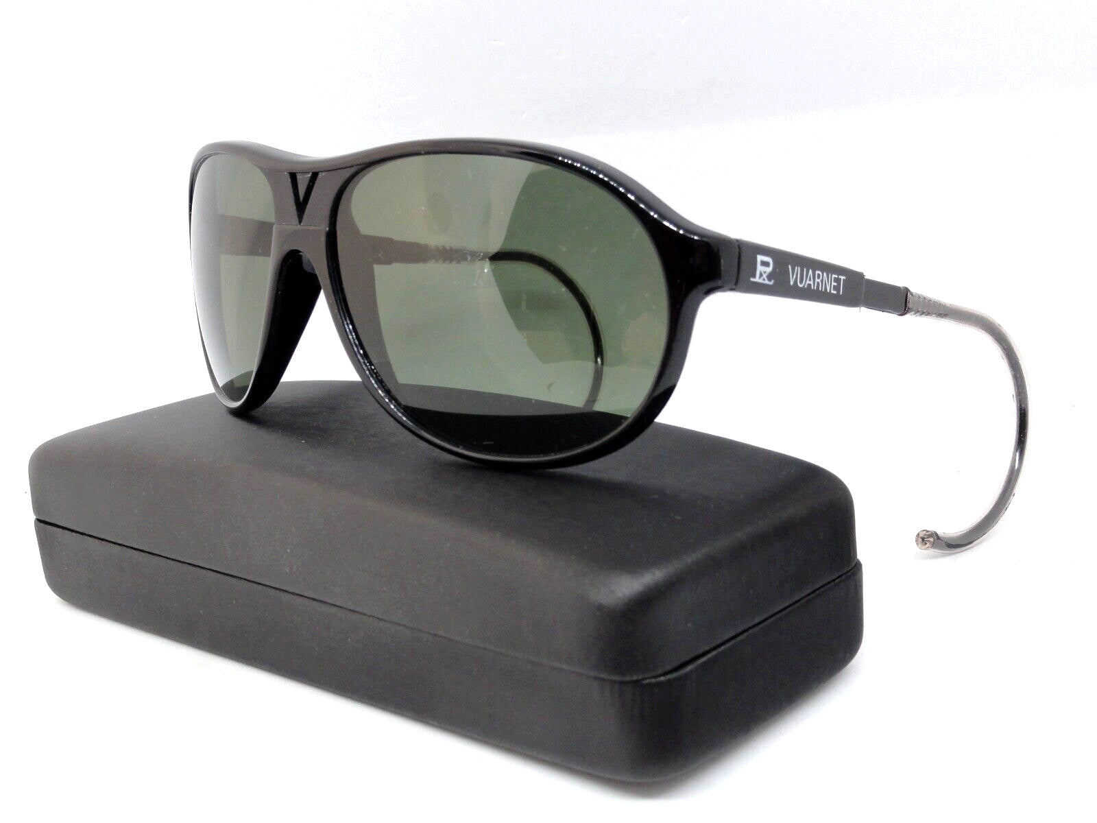 VUARNET  SUNGLASSES 085 BLACK CABLE HOOK  TEMPLE PX 3000 VINTAGE NEW OLD STOCKS